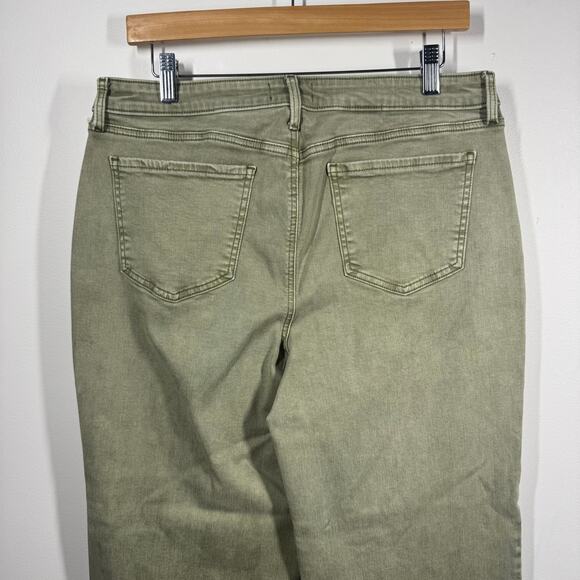 Not Your Daughters Jeans Women 12 Green Marisol Moss Lift & Tuck Tech Wide Leg - Picture 7 of 11